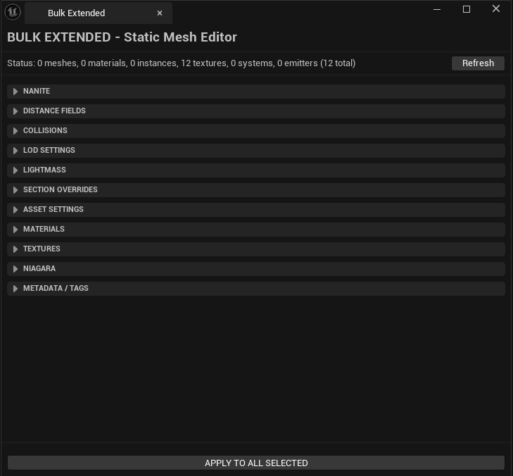 Bulk Extended supported asset workflow