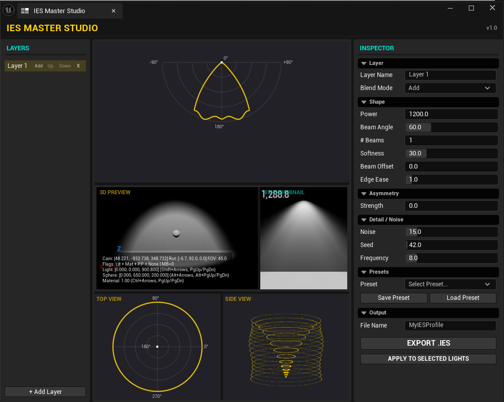 IES Master Studio main interface