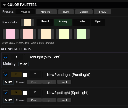 Light groups, palettes and per-light controls 4
